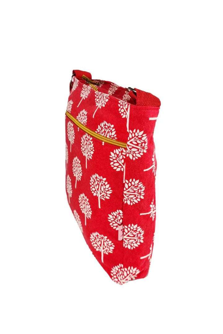 Lua Coral Tree Print Large Cross Body Bag