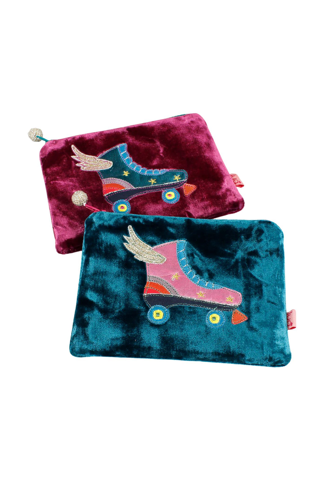 Teal Lua Lua Roller Skate Teal Velvet Purse – Experience Boutique