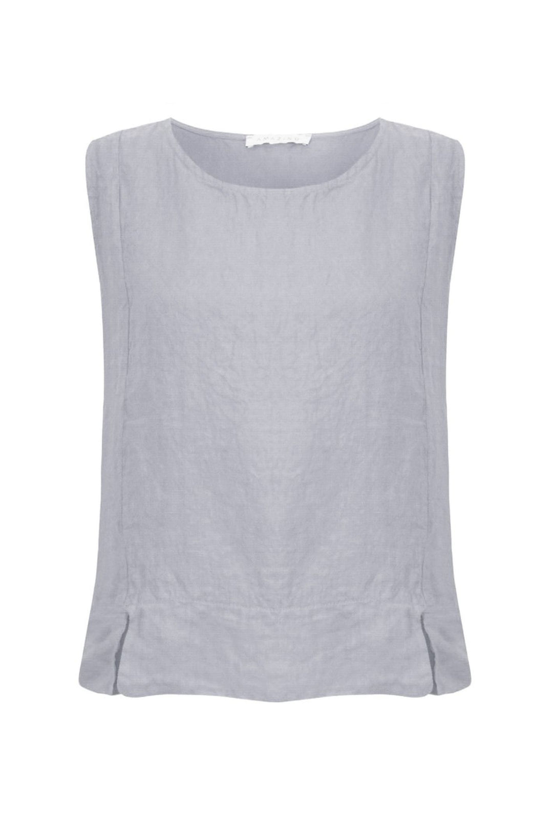 Amazing Woman Grey Lucie Linen Sleeveless Top