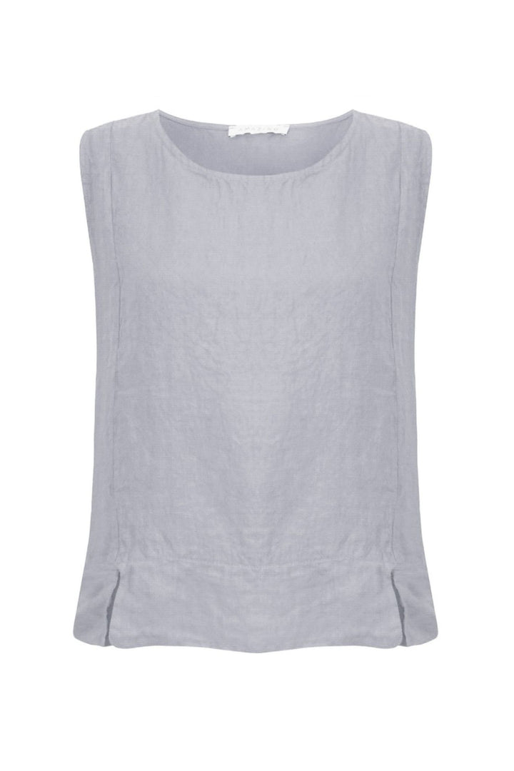 Amazing Woman Grey Lucie Linen Sleeveless Top