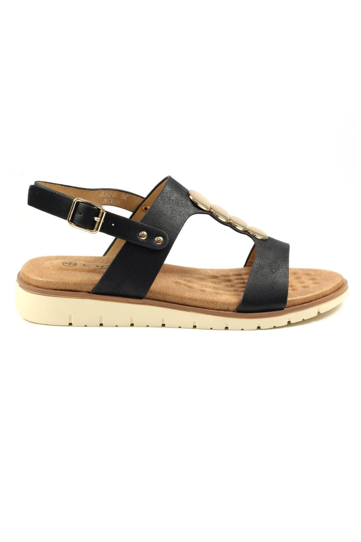 Lunar JLH291 Black Nixon Sandal