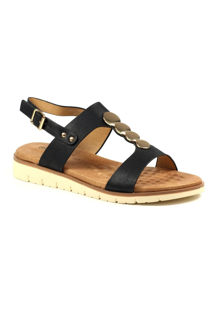Lunar JLH291 Black Nixon Sandal