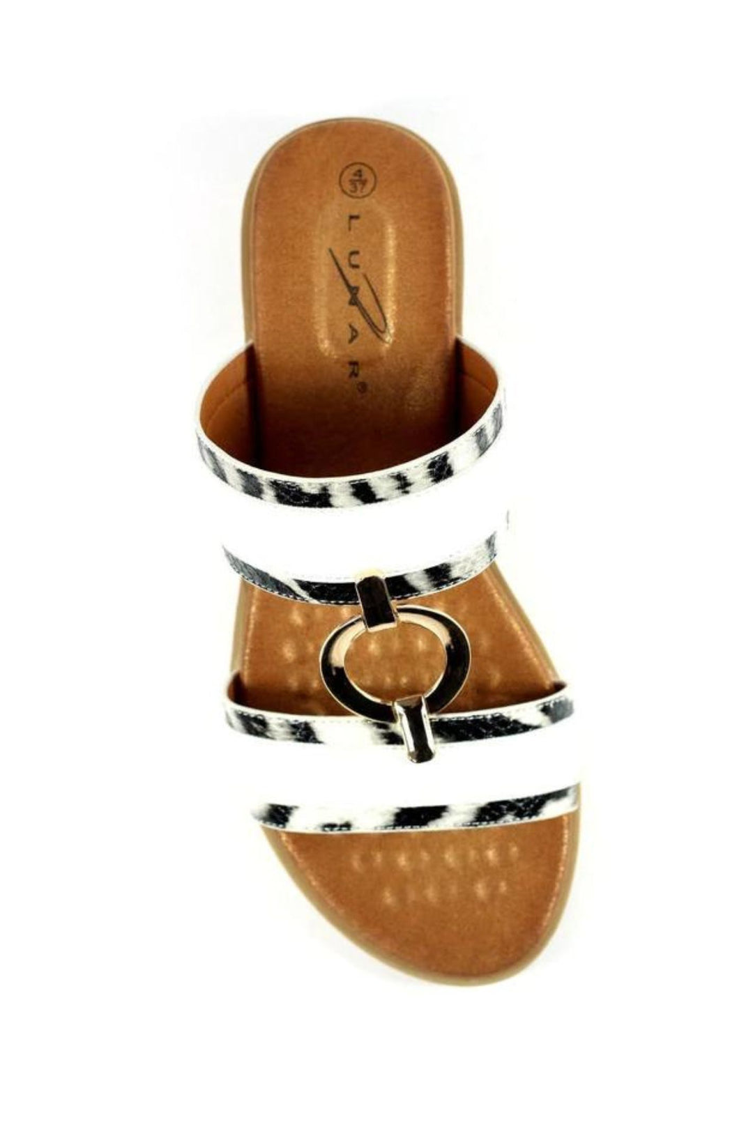 Lunar JLH394 White Bayswater Sandals