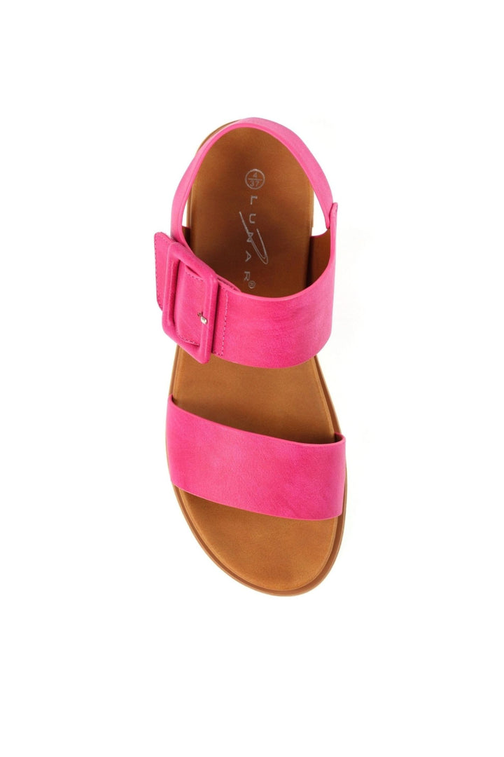 Lunar JLH517 Pink Cher Velcro Strap Sandals