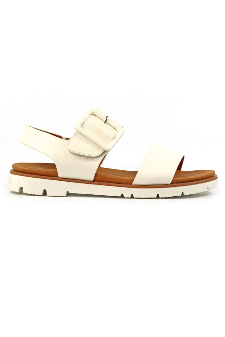 Lunar JLH517 White Cher Velcro Strap Sandals