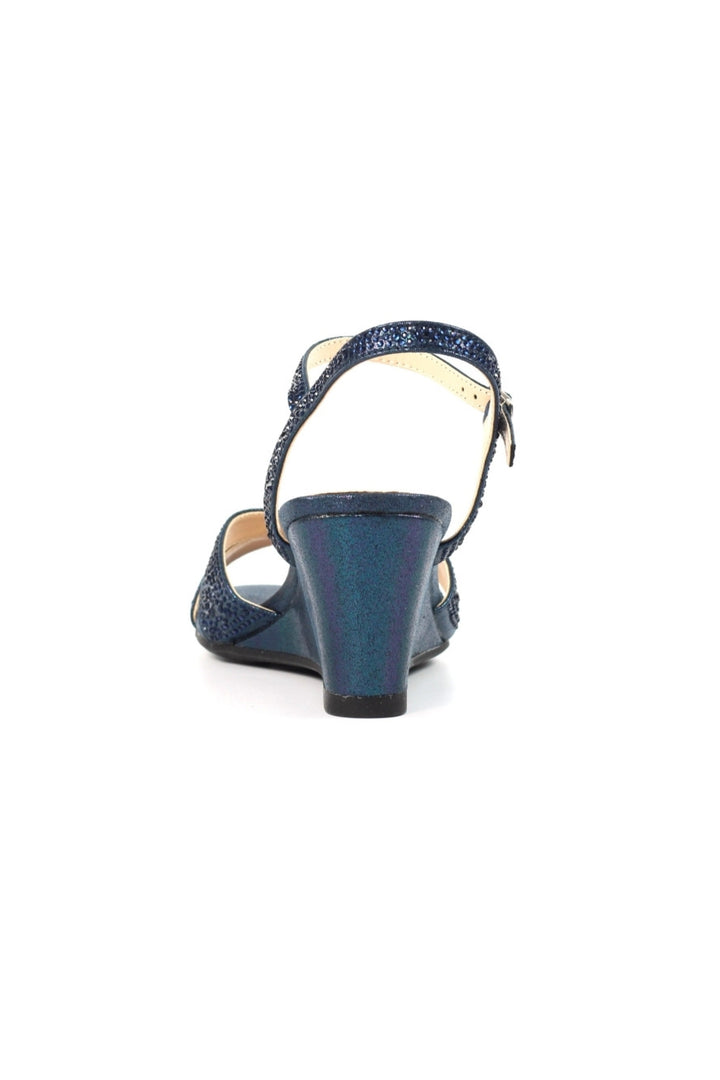 Lunar Jordana Navy Blue Wedge Sandal FLJ002