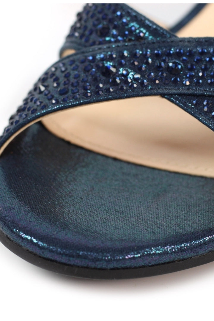 Lunar Jordana Navy Blue Wedge Sandal FLJ002