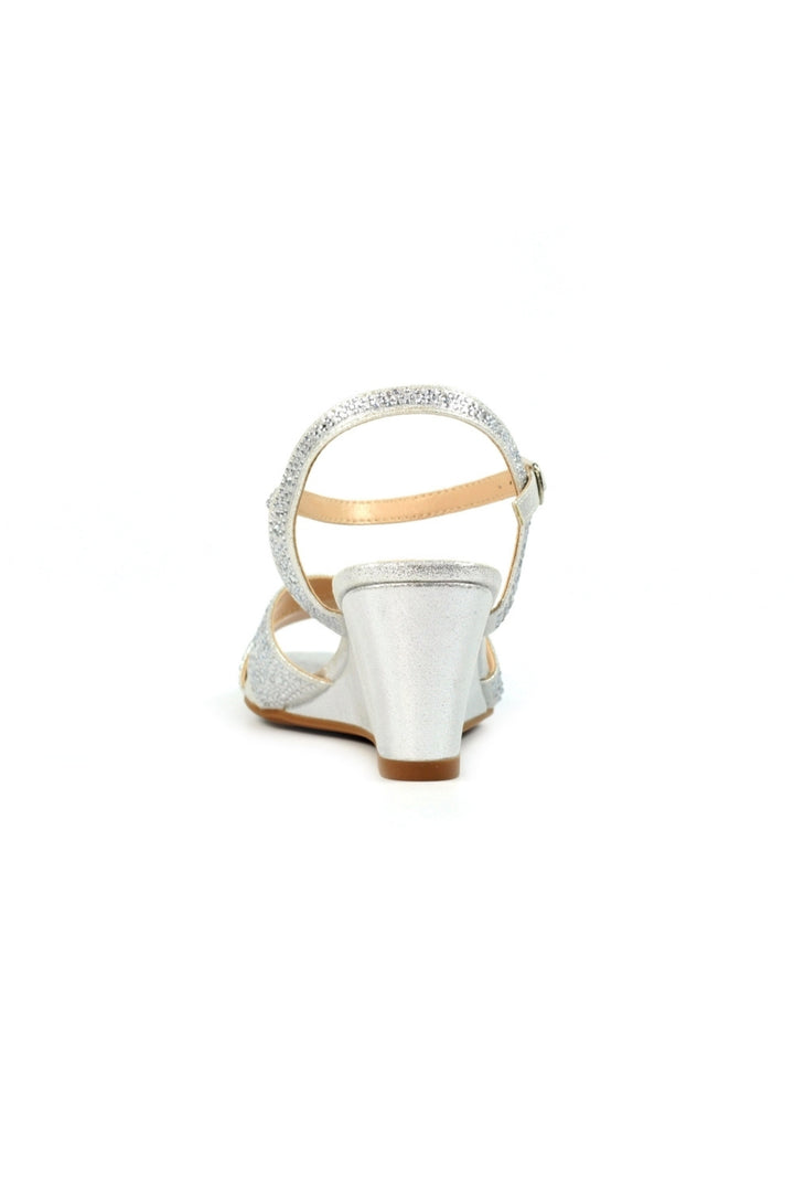 Lunar Jordana Silver Wedge Sandal FLJ002