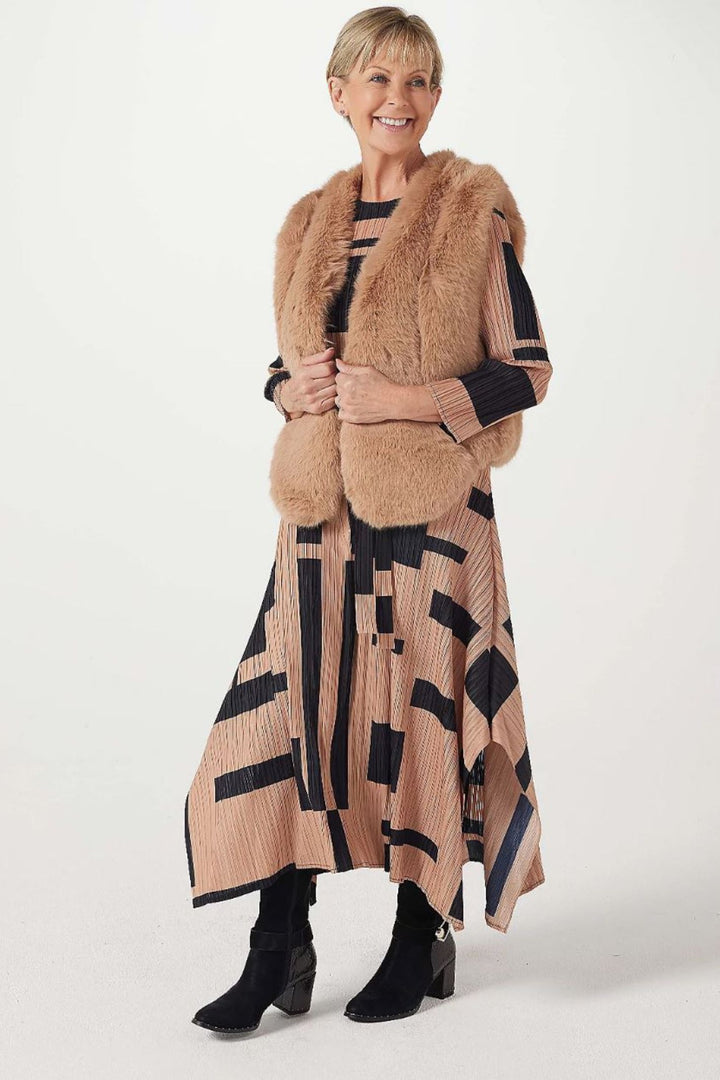 Malissa Stone Faux Fur Gilet