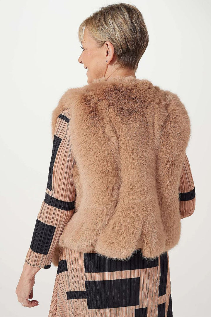 Malissa Stone Faux Fur Gilet