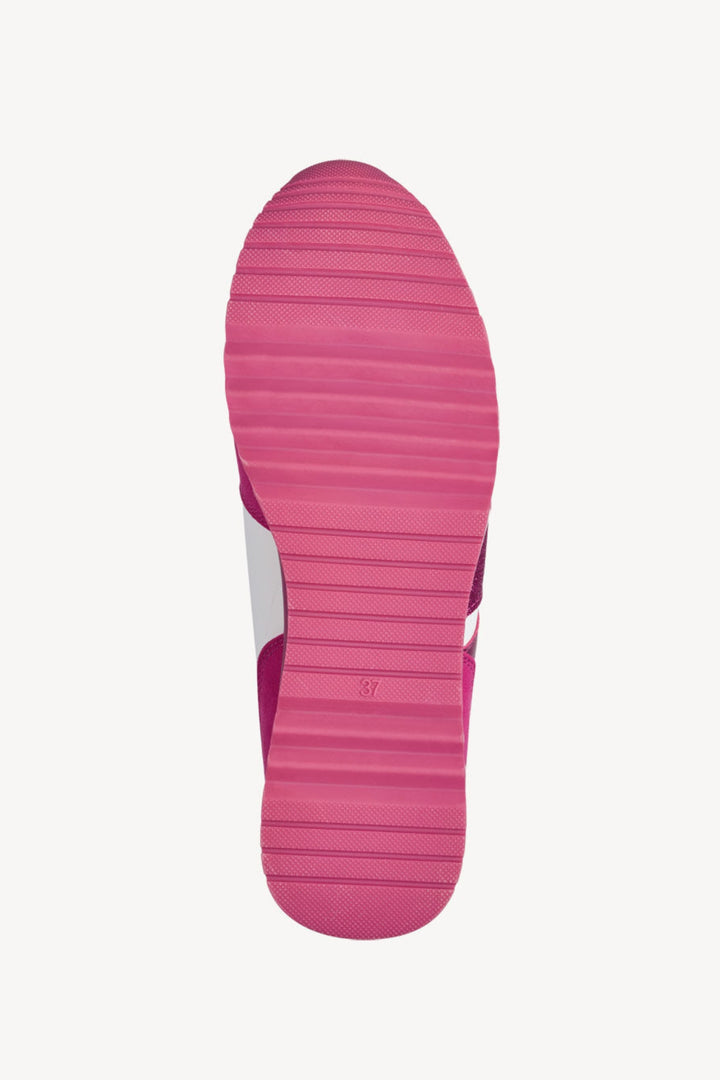 Marco Tozzi White & Pink Glitz Trainers 23707