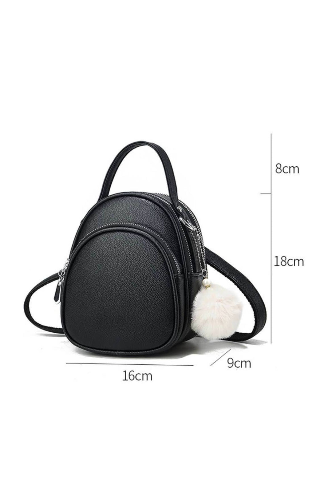 Sky Blue Multi Zipper 3 Way Wear Backback Bag