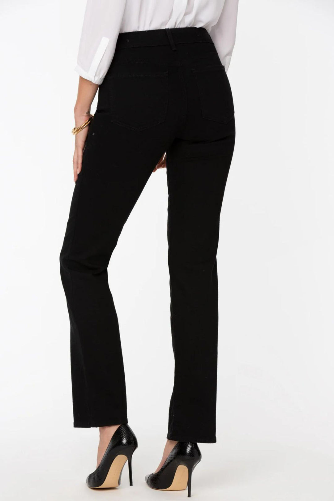 NYDJ Marilyn MNBBMS8517 Black Straight Leg Jeans - Experience Boutique