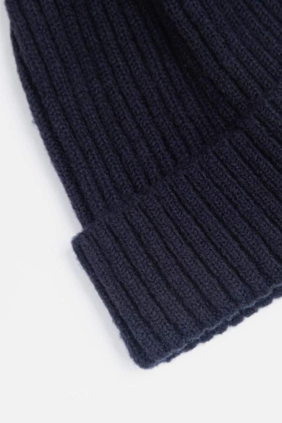 Navy Blue Metal Star Pom Pom Hat with Antique Gold Star