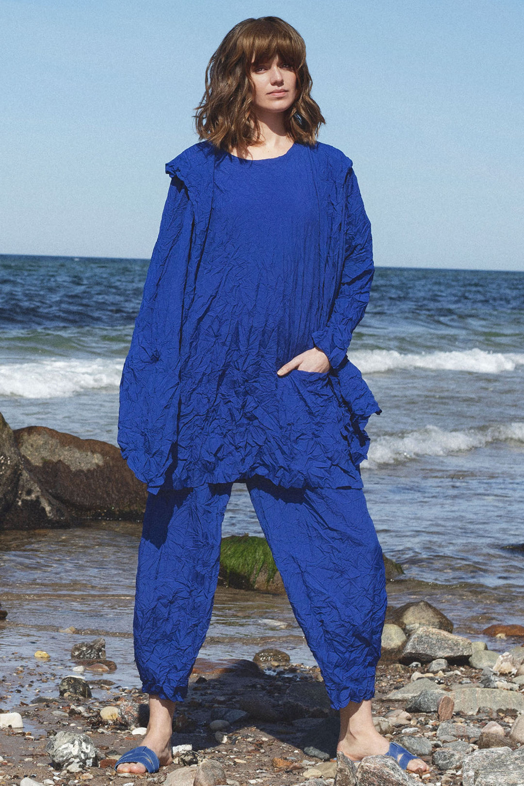 Noen 88483 66 Cobalt Blue Loose Fit Tunic