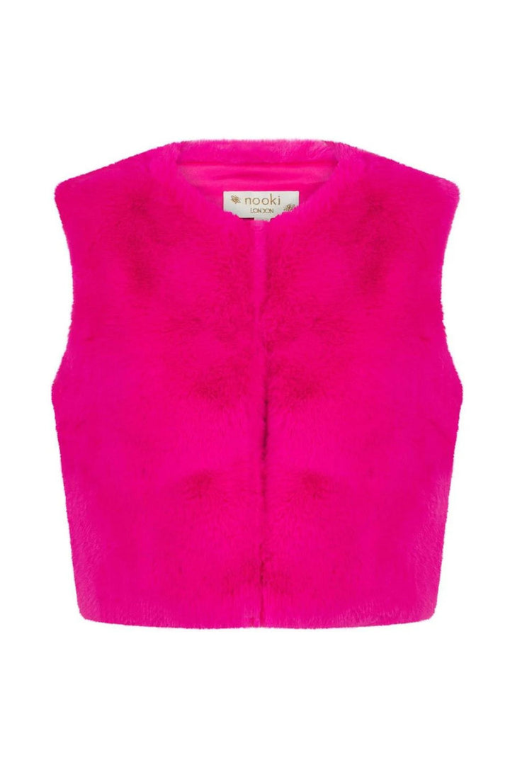 Nooki Edelweiss Hot Pink Faux Fur Gilet