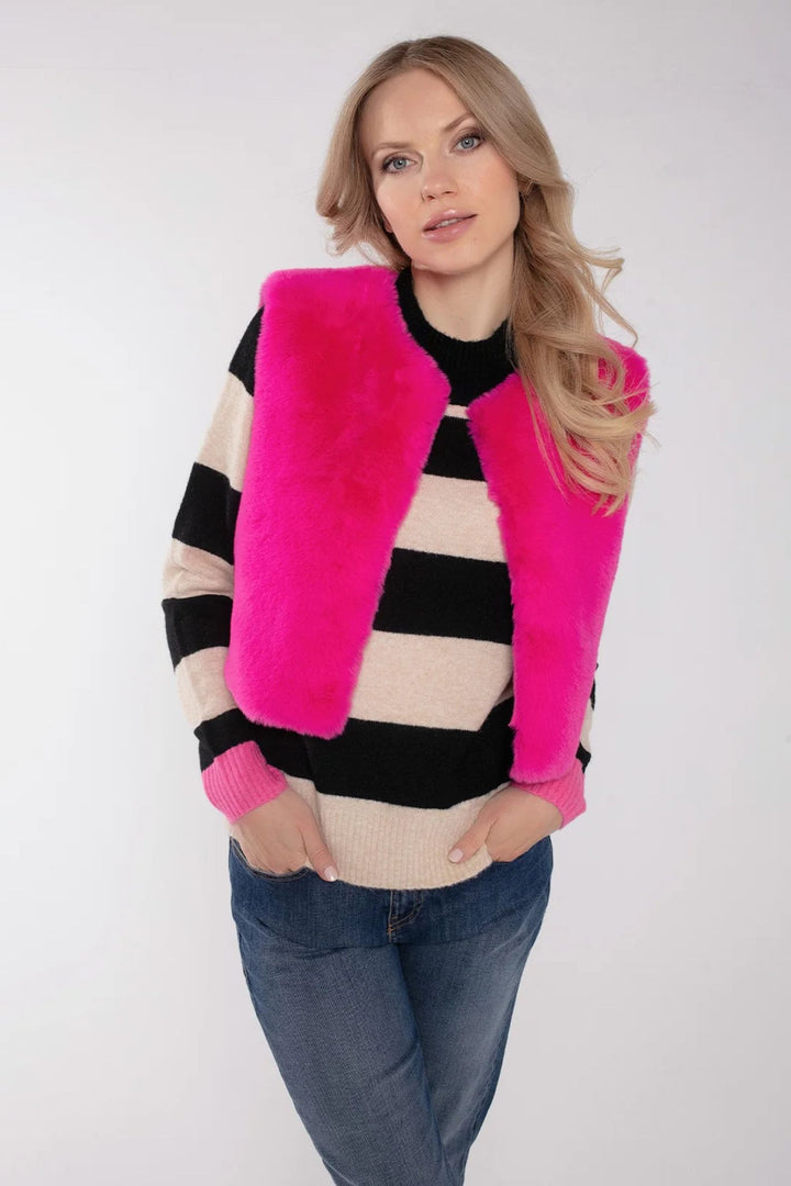 Nooki Edelweiss Hot Pink Faux Fur Gilet