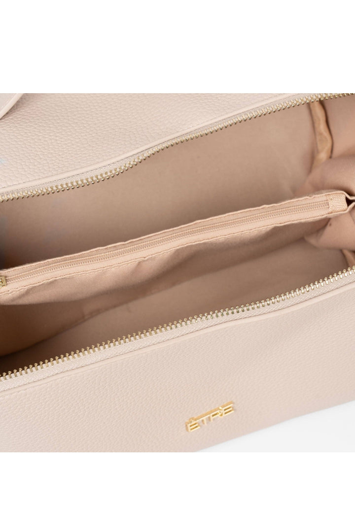 Nude Pebbled Faux Leather Mila Vanity Case