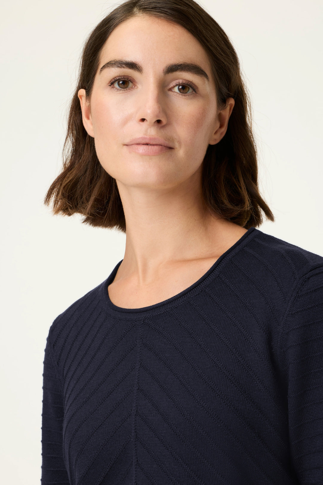 Olsen 11000108 Power Navy Intricate Knit Jumper