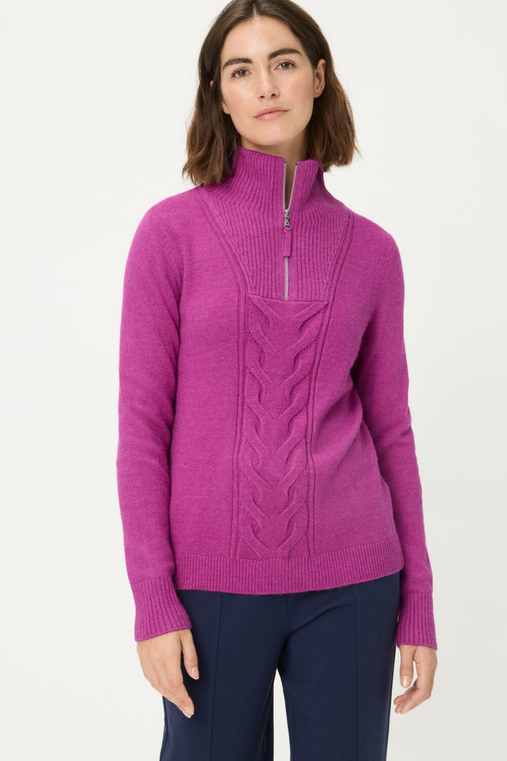 Olsen 11003938 Sweet Orchid Cable Knit Jumper