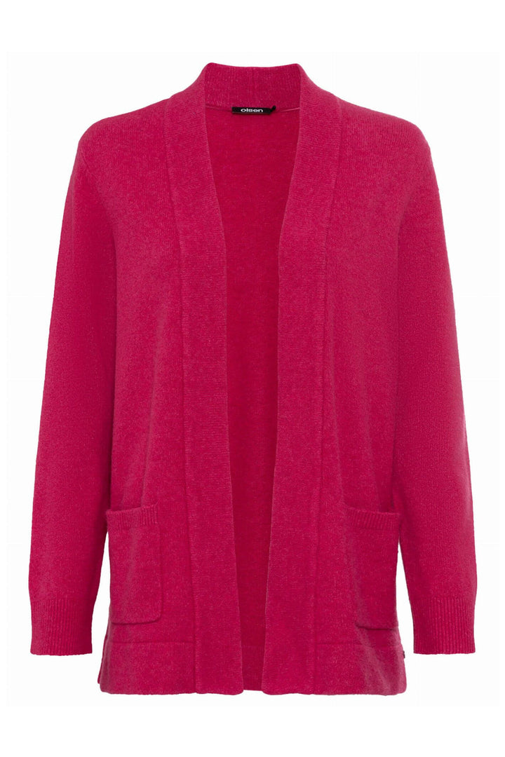 Olsen 11004232 Raspberry Pink Knitted Cardigan