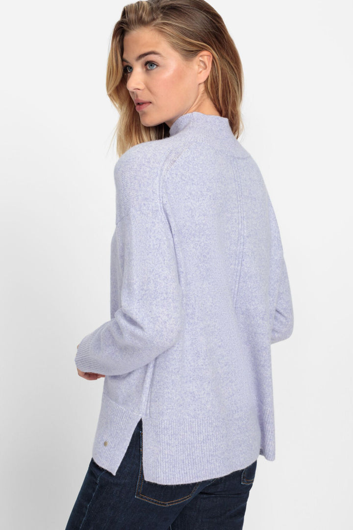 Olsen 11004395 Lilac Pearl Polo Neck Knitted Jumper