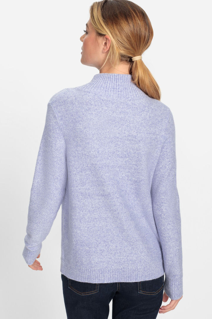 Olsen 11004472 Lilac Pearl Cable Knit Zip Jumper