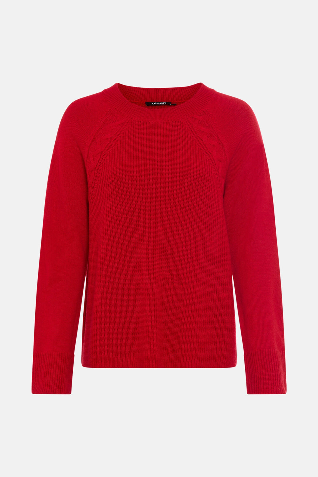 Olsen 11004680 Red Merino Wool Henny Jumper