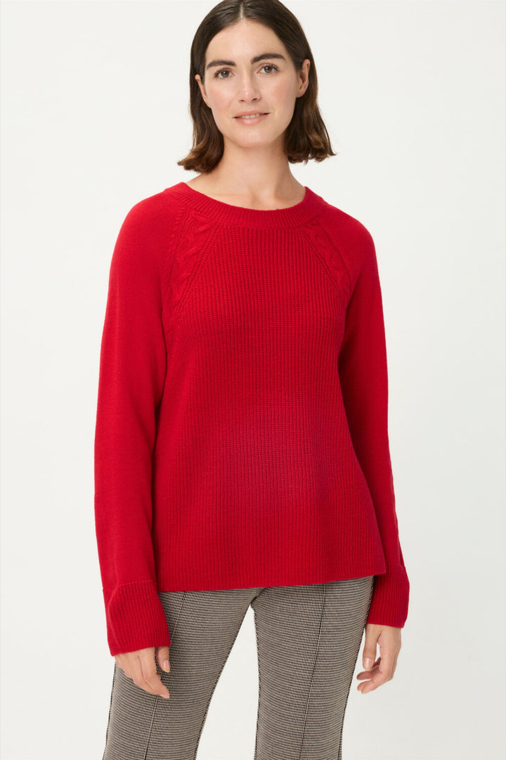 Olsen 11004680 Red Merino Wool Henny Jumper