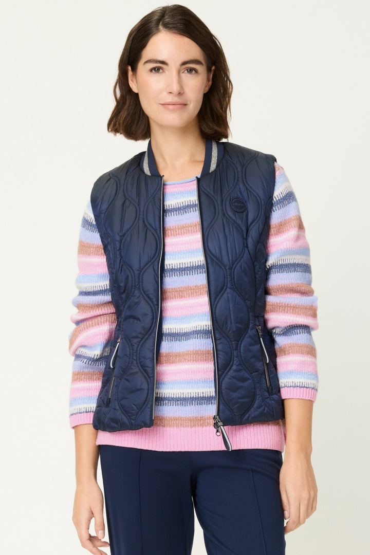 Olsen 11004794 Cloud Blue Pink Stripe Jumper