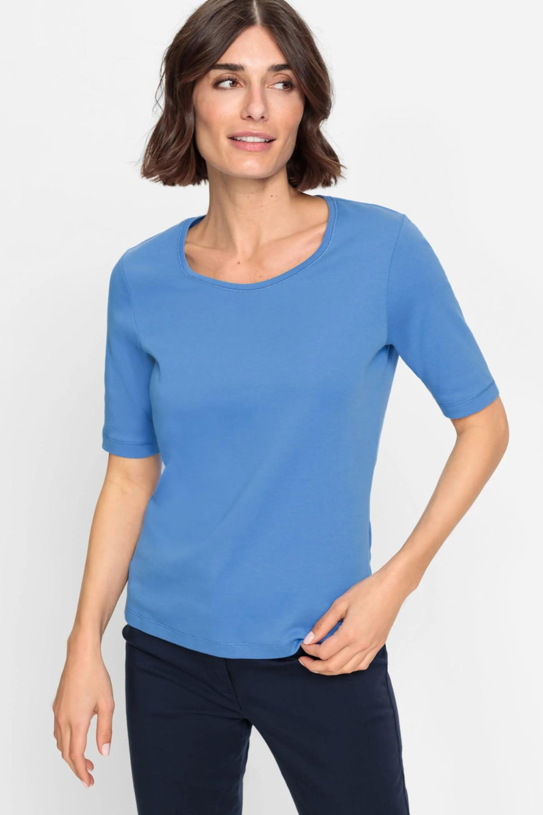 Olsen 11100677 Lapis Blue Short Sleeve T-Shirt