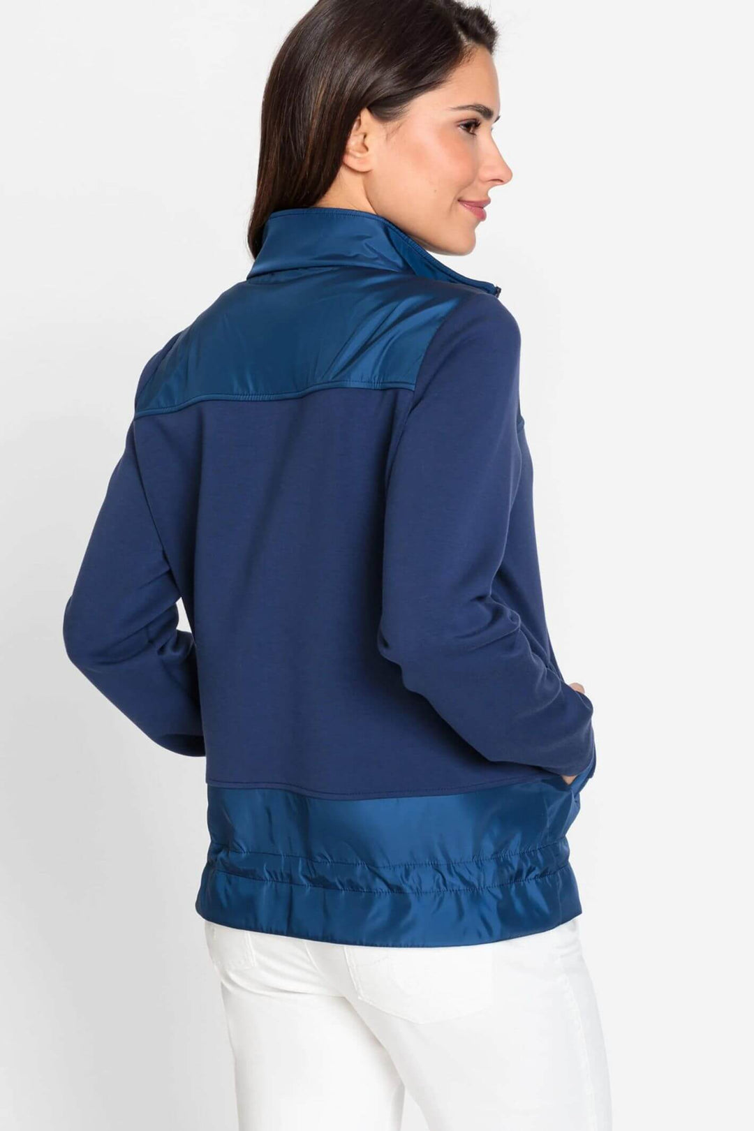 Olsen 11201569 Navy Sports Luxe Zip Jacket