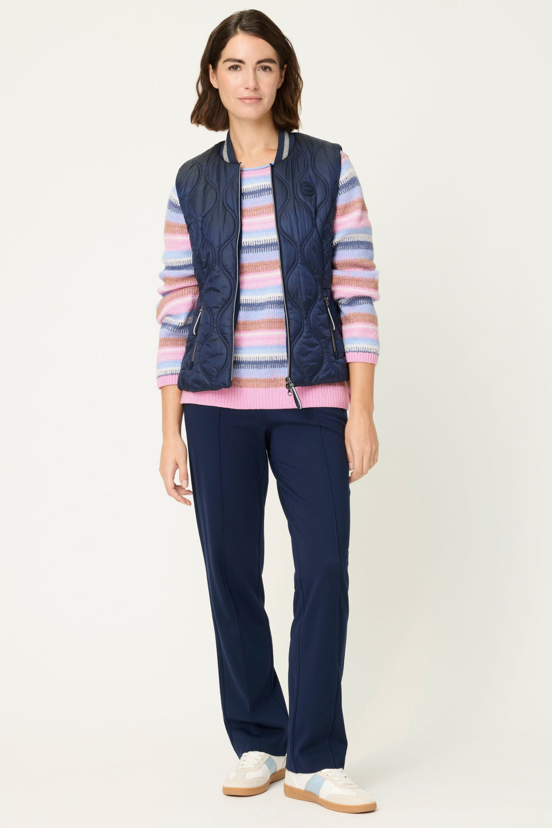 Olsen 14002417 Ink Blue Navy Pull-On Trousers