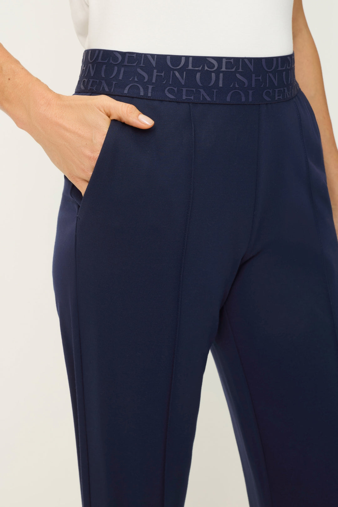 Olsen 14002417 Ink Blue Navy Pull-On Trousers
