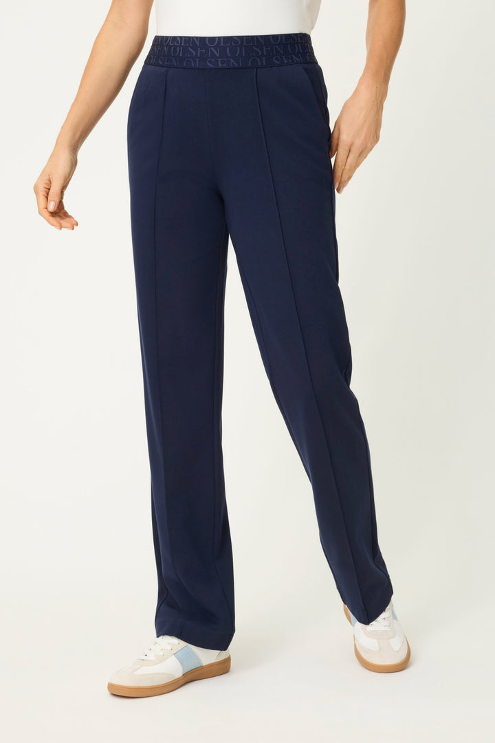 Olsen 14002417 Ink Blue Navy Pull-On Trousers