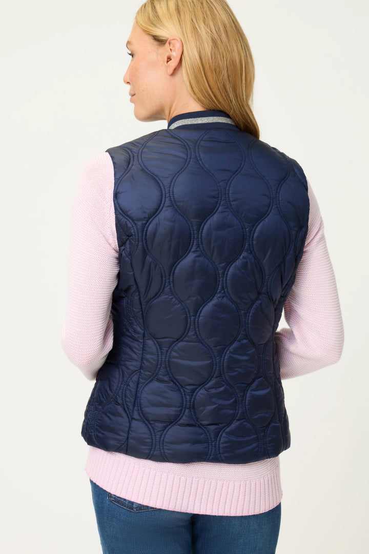Olsen 15101440 Ink Blue Navy Quilt Gilet