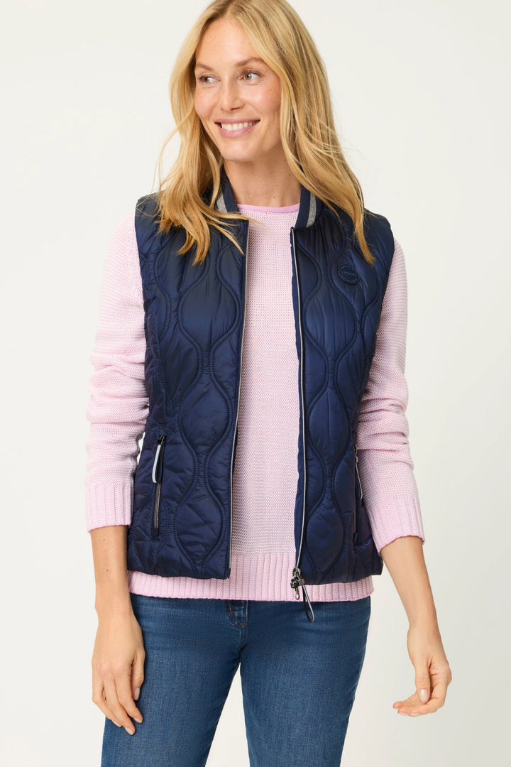 Olsen 15101440 Ink Blue Navy Quilt Gilet