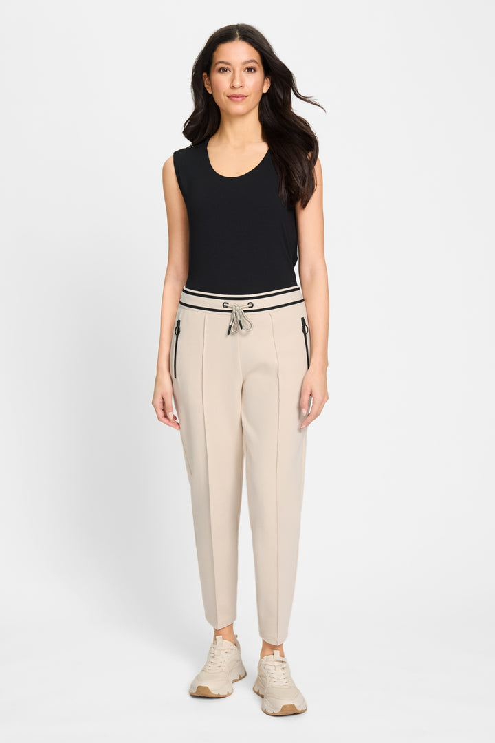Olsen Beige Sports Luxe Jersey Trousers 14002156 - Experience Boutique