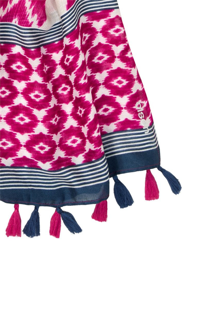 Olsen Boysenberry Ikat Woven Scarf 18001980