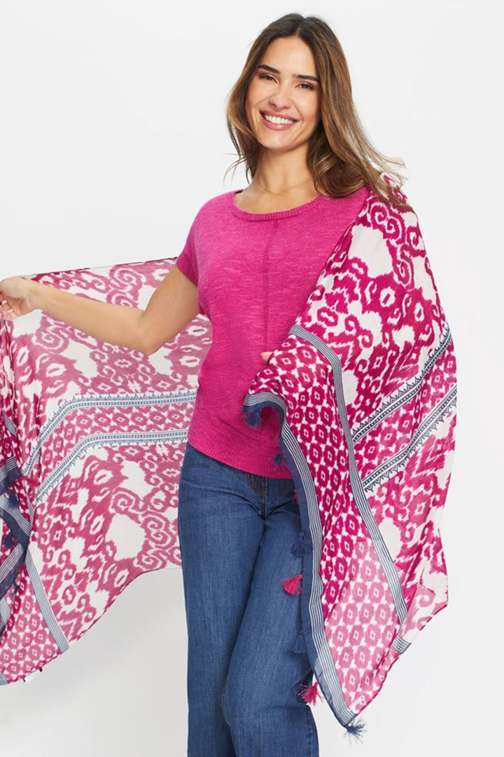 Olsen Boysenberry Ikat Woven Scarf 18001980