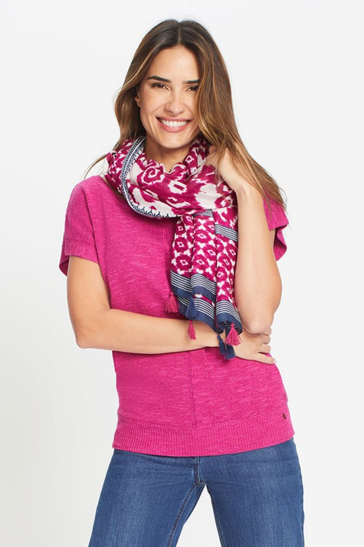 Olsen Boysenberry Ikat Woven Scarf 18001980