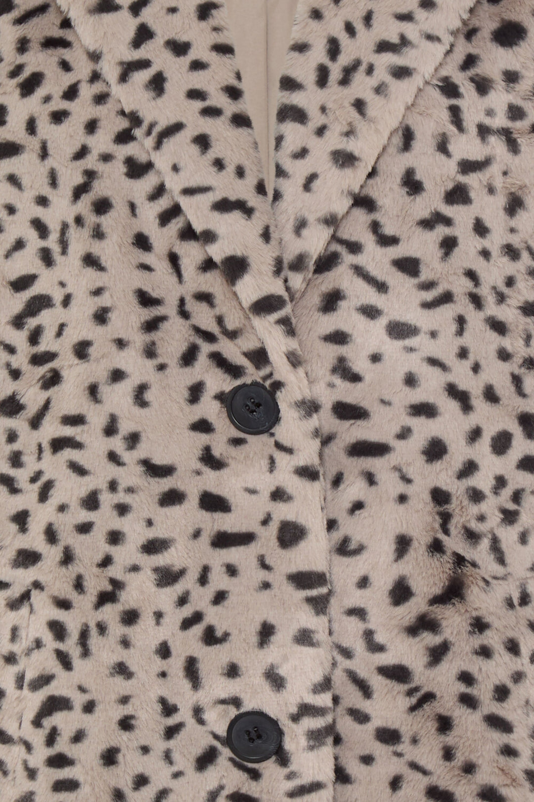 Olsen Dark Taupe Animal Print Faux Fur Coat 15101438