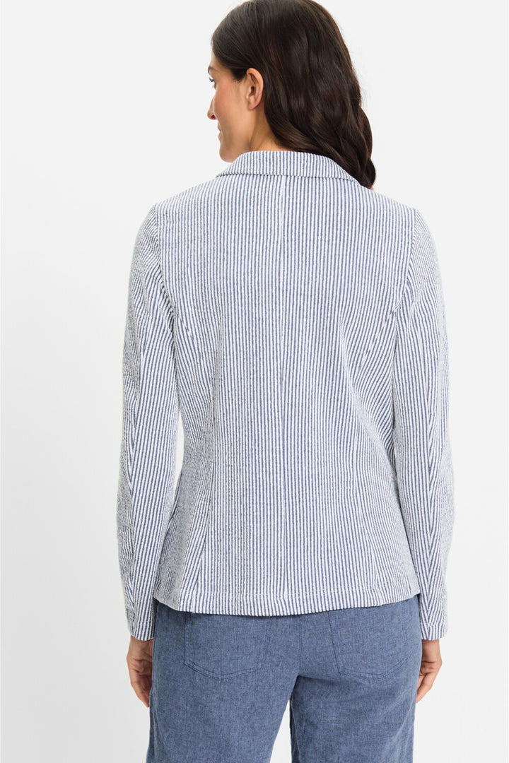 Olsen Indigo Stripe Seersucker Blazer 15001434