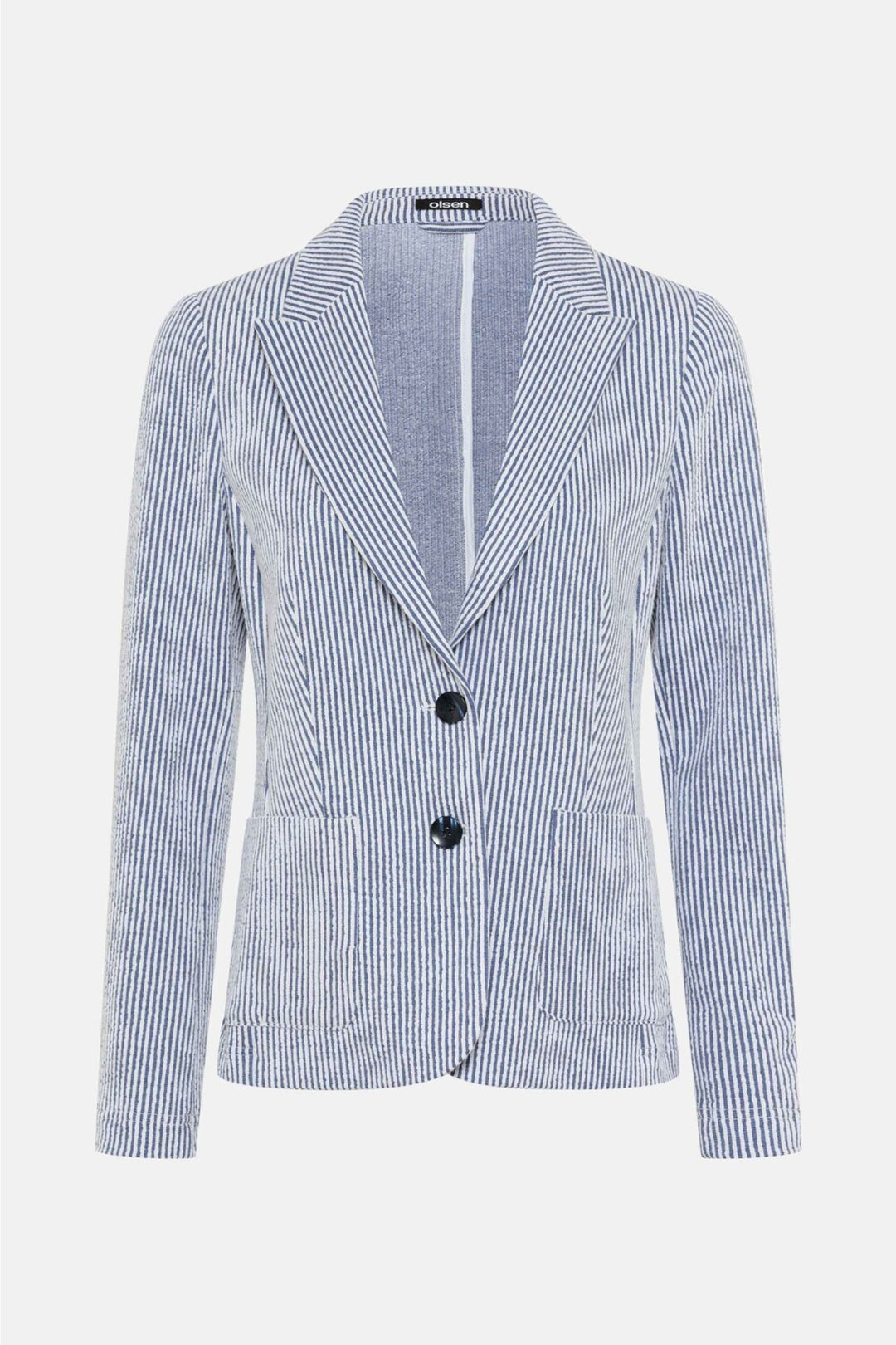 Olsen Indigo Stripe Seersucker Blazer 15001434
