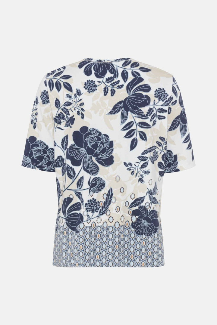 Olsen Indigo Floral Print T-Shirt 11105108