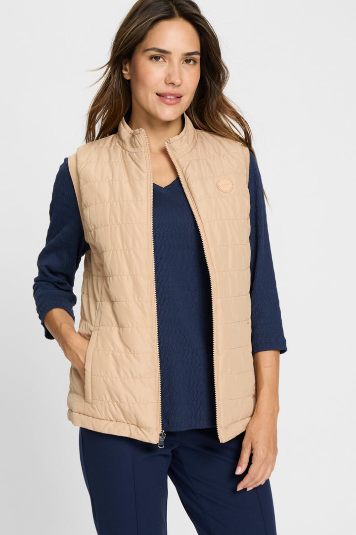 Olsen Navy & Taupe Reversible Gilet 15101394
