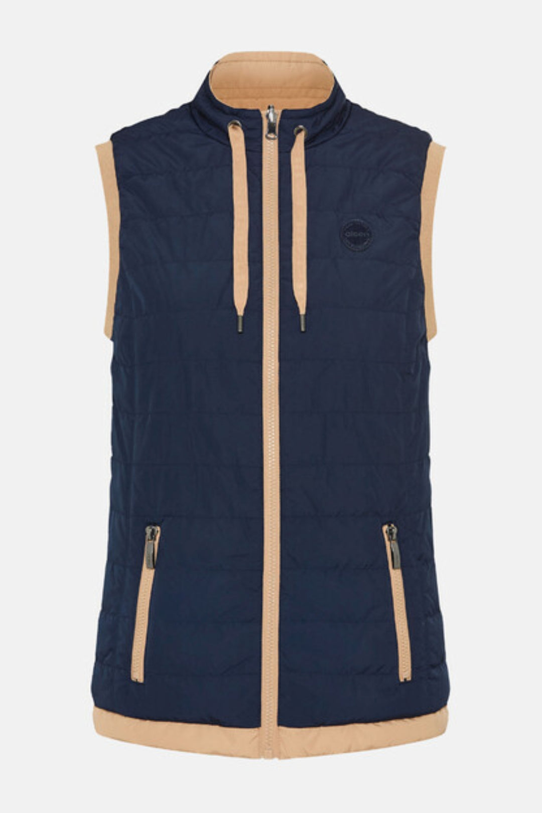 Olsen Navy & Taupe Reversible Gilet 15101394