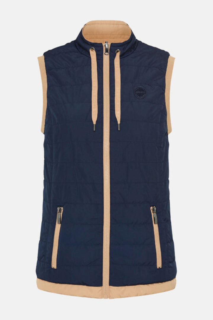 Olsen Navy & Taupe Reversible Gilet 15101394