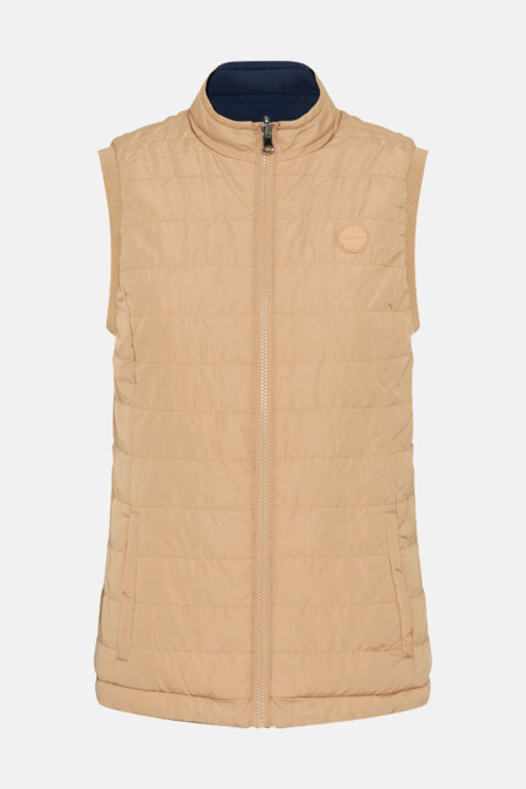Olsen Navy & Taupe Reversible Gilet 15101394