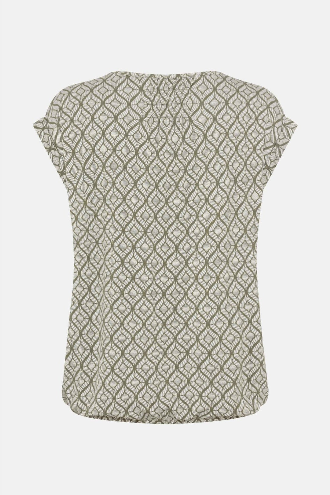 Olsen Olive Leaf Print T-Shirt 11105104